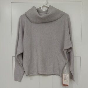 Cyrus Light Gray Cowl Neck Sweater